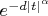 $e^{-d|t|^\alpha}$ $e^{-d|t|^\alpha}$