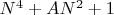 $N^4+AN^2+1$