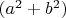 $(a^{2}+b^{2})$ $(a^{2}+b^{2})$