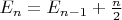 $E_n=E_{n-1} + \frac{n}{2}$