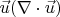 $\vec{u}(\nabla \cdot\vec{u})$