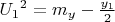 ${U_1}^2={m_y}-\frac{y_1}{2}$