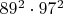 $89^2 \cdot 97^2$