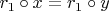 $r_1\circ x=r_1\circ y$