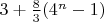 $3+\frac83(4^n-1)$ $3+\frac83(4^n-1)$