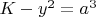 $K-y^2=a^3$