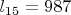 $l_{15}=987$