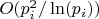$O(p_i^2/\ln(p_i))$