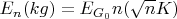 $E_n(kg) = E_{G_0}n(\sqrt{n}K)$