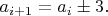$a_{i+1}=a_i \pm 3.$