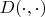 $D(\cdot, \cdot)$
