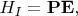 $H_I=\mathbf{PE},$