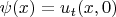 $\psi(x)=u_t(x,0)$