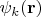 $\psi_k(\mathbf r)$