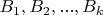 $B_{1},B_{2},...,B_{k}$