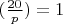 $(\frac{20}{p})=1$