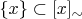 $\{x\}\subset [x]_{\sim}$