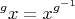 $${^g}x = x^{g^{-1}}$$