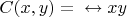 $C(x, y) = И \leftrightarrow x и y$ $C(x, y) = И \leftrightarrow x и y$