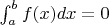 $\int_a^bf(x)dx = 0$
