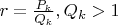$r=\frac{P_k}{Q_k}, Q_k>1$