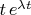 $t\,e^{\lambda t}$