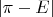 $|\pi - E|$