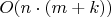$O(n \cdot (m + k))$