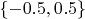 $\{-0.5, 0.5\}$ $\{-0.5, 0.5\}$