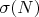 $\sigma (N)$ $\sigma (N)$
