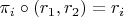 $\pi_i \circ (r_1, r_2) = r_i$