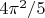 $4\pi^2/5$
