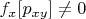 $f_x[p_{xy}] \ne 0$