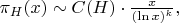 $\pi_H(x) \sim C(H) \cdot \frac{x}{(\ln x)^k},$