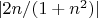 $|2n/(1+n^2)|$