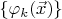 $\{\varphi_k(\vec x)\}$