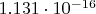 $1.131 \cdot 10^{-16}$
