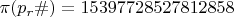 $\pi(p_r\#)=15397728527812858$