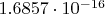 $1.6857 \cdot 10^{-16}$