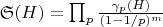 $\mathfrak{S}(H) = \prod_p \frac{\gamma_p(H)}{(1 - 1/p)^m}$ $\mathfrak{S}(H) = \prod_p \frac{\gamma_p(H)}{(1 - 1/p)^m}$