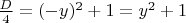 $\frac{D}{4} = (-y)^2 +1 = y^2 + 1$ $\frac{D}{4} = (-y)^2 +1 = y^2 + 1$