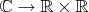 $\mathbb{C}\to \mathbb{R}\times\mathbb{R}$