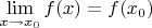 $\lim\limits_{x \to x_0}f(x) = f(x_0)$