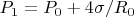 $P_1=P_0+4\sigma/R_0$