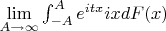 $\lim\limits_{A \to \infty}\int_{-A}^{A} e ^{itx}ix dF(x) $