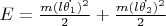 $E=\frac{m (l \dot{\theta_1})^2}{2} + \frac{m (l \dot{\theta_2})^2}{2}$