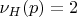 $\nu_H(p) = 2$