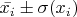 $\bar{x_i}\pm\sigma(x_i)$