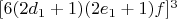 $[6(2d_1+1)(2e_1+1)f]^3$