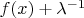 $f(x)+\lambda^{-1}